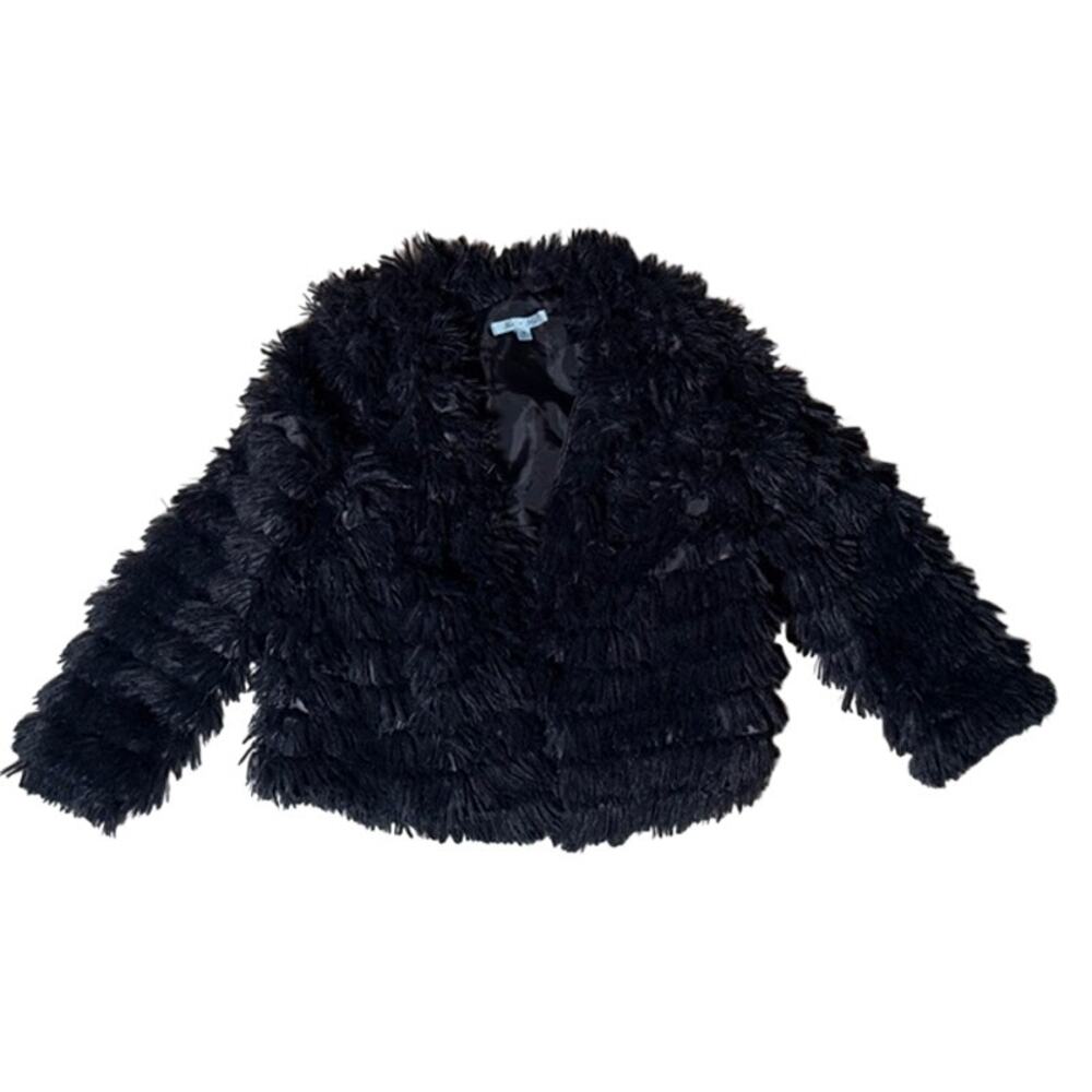 Bussin' She + Sky Puffy Black Shrug Glamcore Graduation Prom Size S EUC